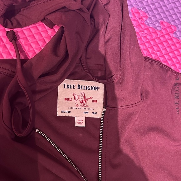 True religion Burgundy Tracksuit with Hoodie xs - Picture 6 of 10